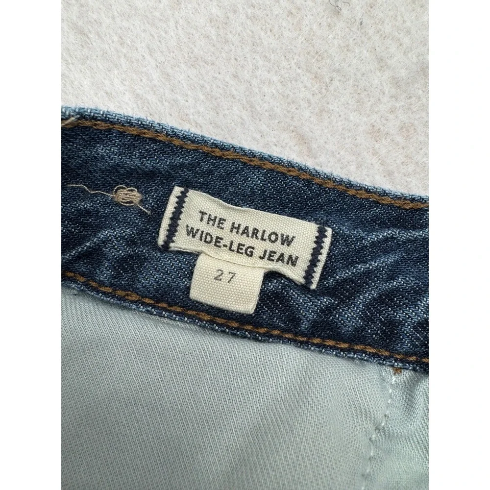Madewell The Harlow Wide-Leg Jean Womens 27 (27x28) Blue Pleated High Rise Denim